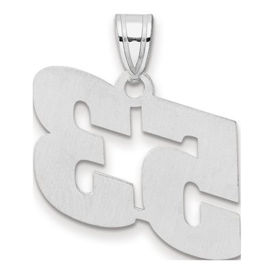 14K White Gold Number 53 Pendant – view 3