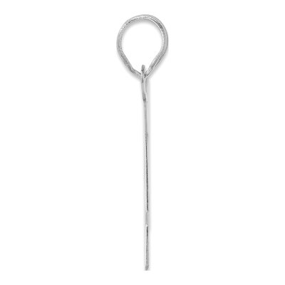 14K White Gold Block Number 54 Pendant – view 2
