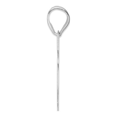 14K White Gold Block Number 55 Pendant – view 2