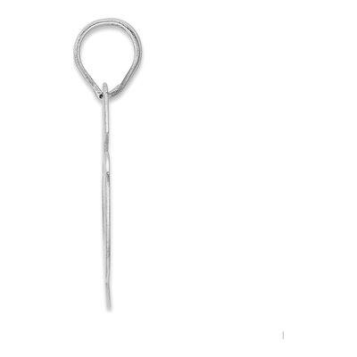 14K White Gold Block Number 56 Pendant – view 2
