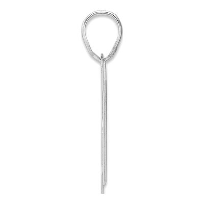 14K White Gold Number 57 Pendant – view 2