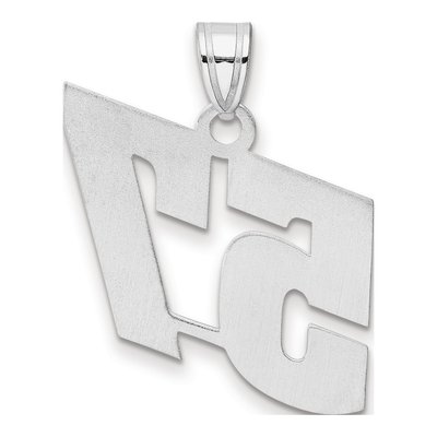 14K White Gold Number 57 Pendant – view 3