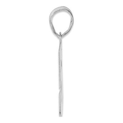 14K White Gold Block Number 58 Pendant – view 2