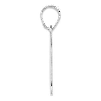 14K White Gold Number 60 Pendant – view 2