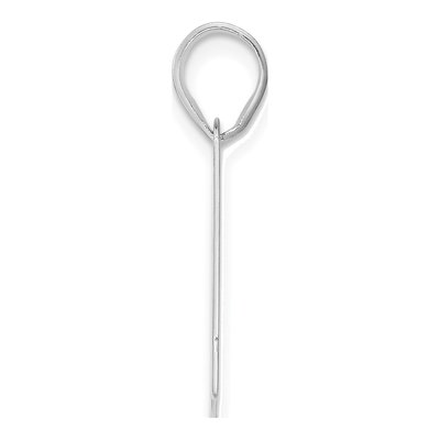 14K White Gold Number 61 Pendant – view 2