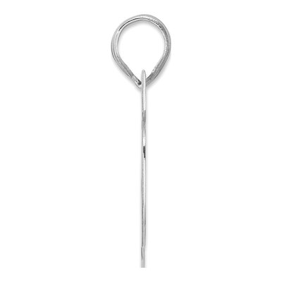 14K White Gold Block Number 65 Pendant – view 2