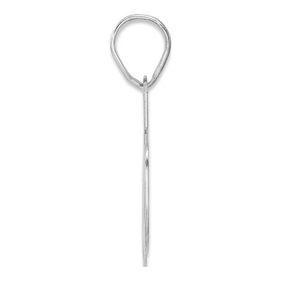 14K White Gold Number 66 Pendant – view 2