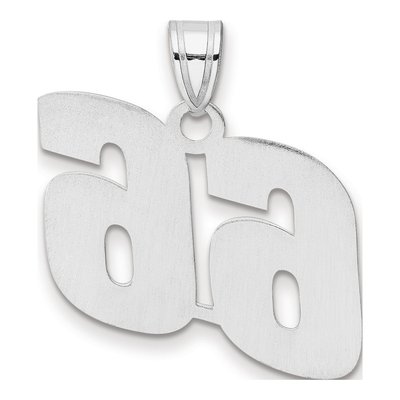 14K White Gold Number 66 Pendant – view 3