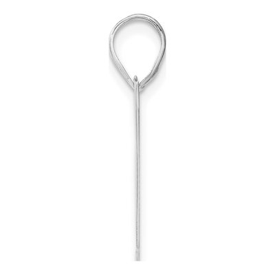 14K White Gold Block Number 67 Pendant – view 2