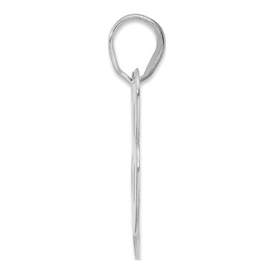 14K White Gold Block Number 68 Pendant – view 2