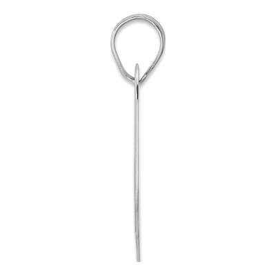 14K White Gold Block Number 69 Pendant – view 2