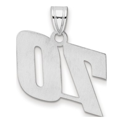 14K White Gold Number 70 Pendant – view 3