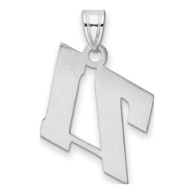 14K White Gold Number 71 Pendant – view 3