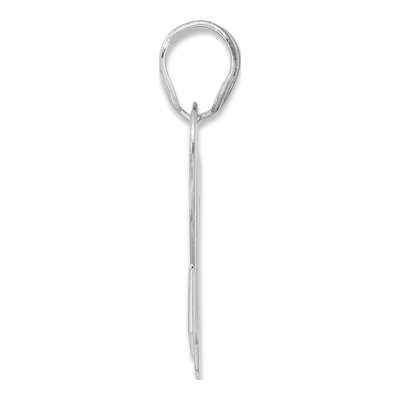 14K White Gold Block Number 72 Pendant – view 2