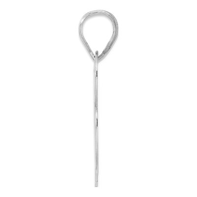 14K White Gold Block Number 73 Pendant – view 2