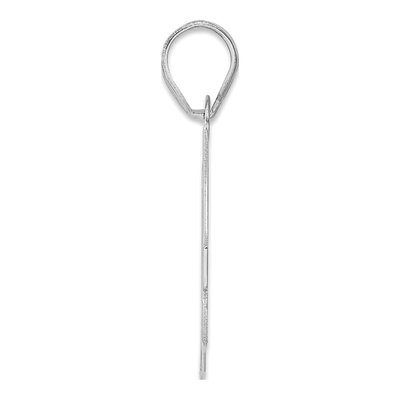 14K White Gold Number 74 Pendant – view 2