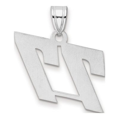 14K White Gold Number 77 Pendant – view 3