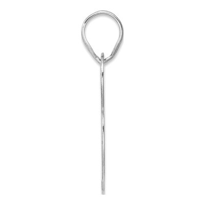 14K White Gold Block Number 78 Pendant – view 2