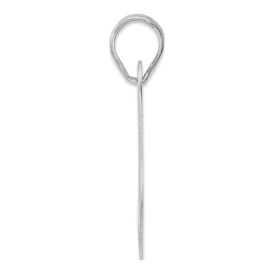 14K White Gold Block Number 80 Pendant – view 2