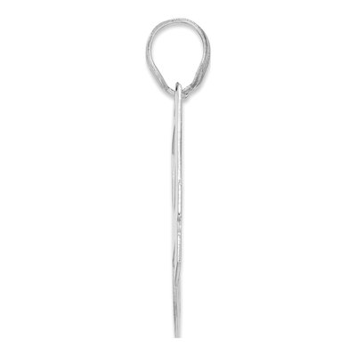 14K White Gold Block Number 84 Pendant – view 2