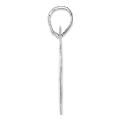 14K White Gold Block Number 85 Pendant – view 2