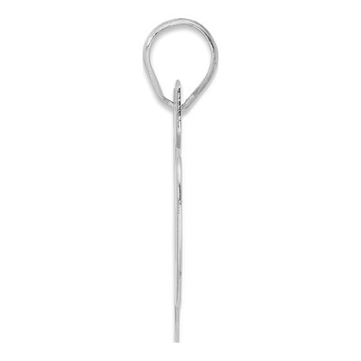 14K White Gold Block Number 86 Pendant – view 2