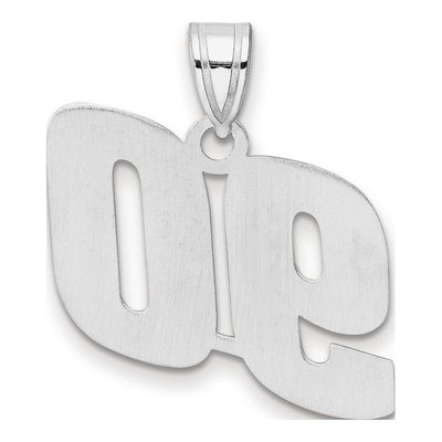 14K White Gold Number 90 Pendant – view 3