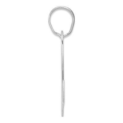 14K White Gold Block Number 92 Pendant – view 2