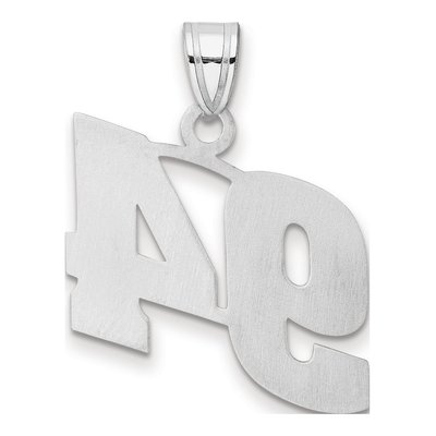 14K White Gold Number 94 Pendant – view 3