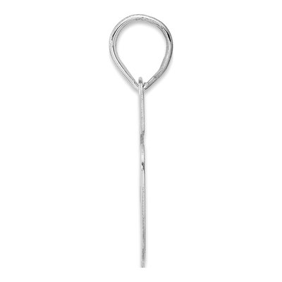 14K White Gold Block Number 95 Pendant – view 2