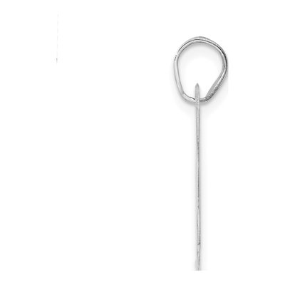 14K White Gold Block Number 97 Pendant – view 2