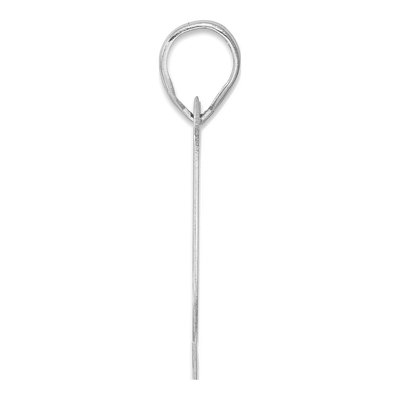 14K White Gold Block Number 99 Pendant – view 2