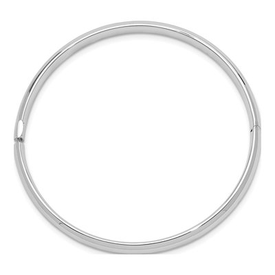 14K White Gold Hinged Baby Bangle Bracelet – view 3