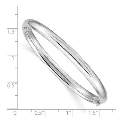 14K White Gold Hinged Baby Bangle Bracelet – view 4