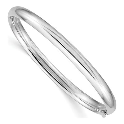 14K White Gold Hinged Baby Bangle Bracelet