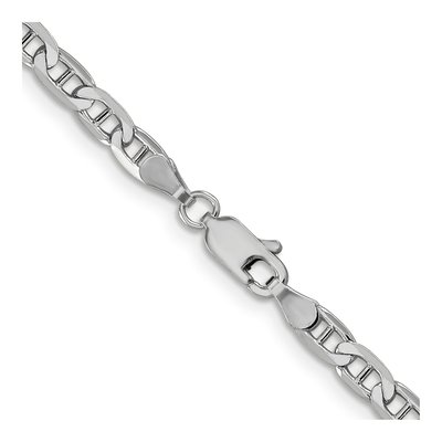 14K White Gold 3.75mm Concave Anchor Chain – view 3
