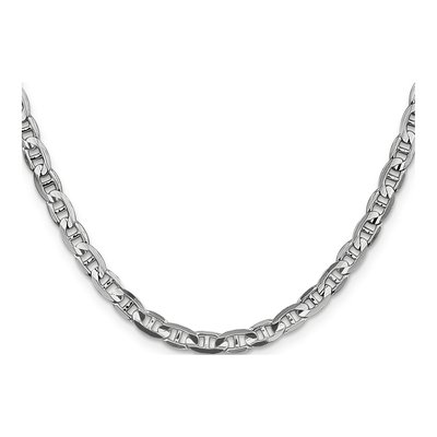14K White Gold 4.5mm Concave Anchor Chain – view 2
