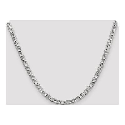 14K White Gold 4.5mm Concave Anchor Chain – view 4