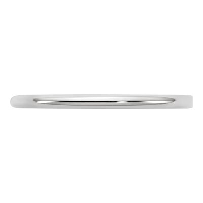 14K White Gold 1.5mm Domed Comfort-Fit Wedding Band – view 3