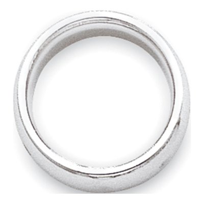14K White Gold 3mm Domed Comfort-Fit Wedding Band – view 2