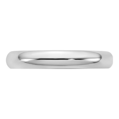 14K White Gold 3.5mm Domed Comfort-Fit Wedding Band – view 3