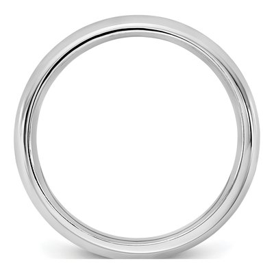14K White Gold 3.5mm Domed Comfort-Fit Wedding Band – view 2