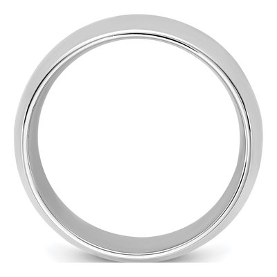 14K White Gold 4.5mm Domed Comfort-Fit Wedding Band – view 2