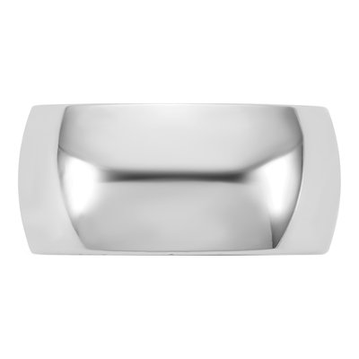 14K White Gold 10mm Domed Comfort-Fit Wedding Band – view 3