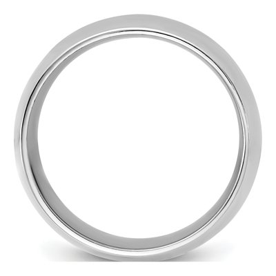 14K White Gold 10mm Domed Comfort-Fit Wedding Band – view 2
