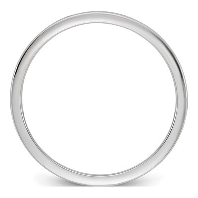 14K White Gold 1mm Domed Comfort-Fit Wedding Band – view 2