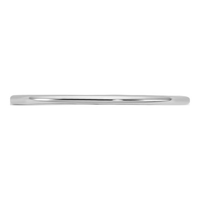 14K White Gold 1mm Domed Comfort-Fit Wedding Band – view 3