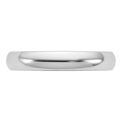 14K White Gold 3.5mm Domed Comfort-Fit Wedding Band – view 3
