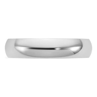 14K White Gold 4.5mm Domed Comfort-Fit Wedding Band – view 3