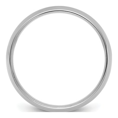 14K White Gold 5.5mm Domed Comfort-Fit Wedding Band – view 2